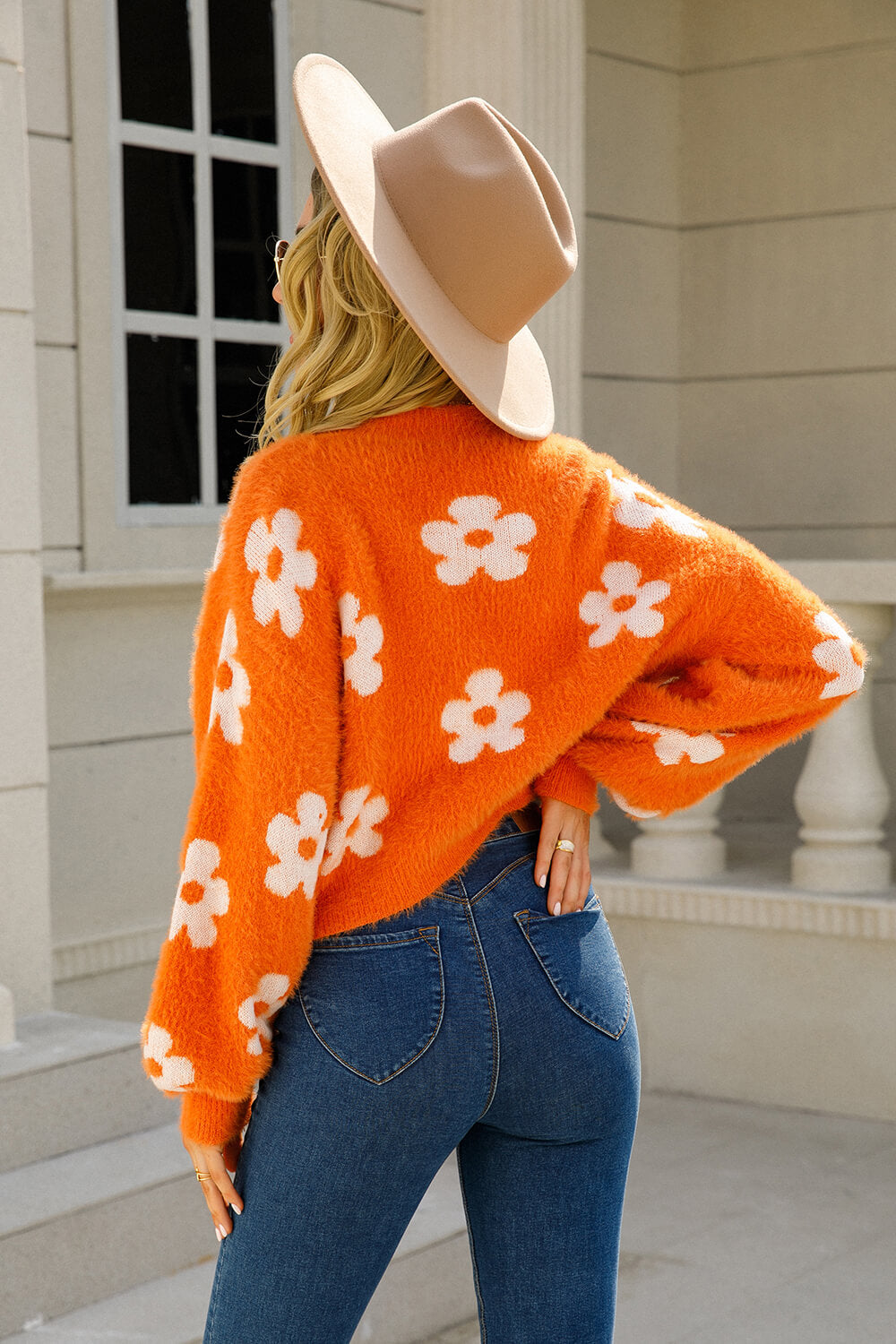 Floral Fuzzy Cardigan