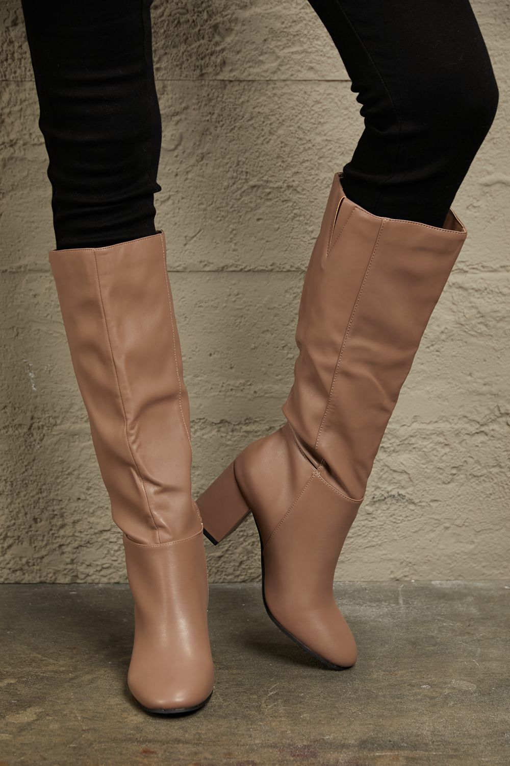 Heel Knee High Boots
