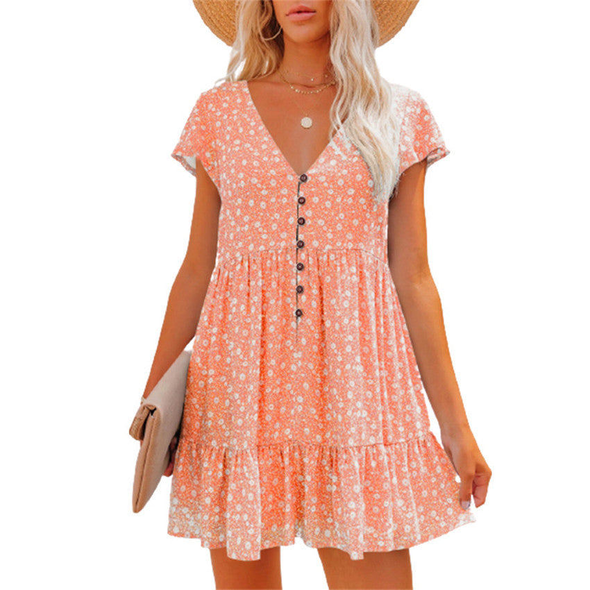 V-Neck Mini Dress
