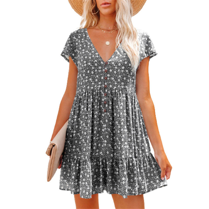 V-Neck Mini Dress