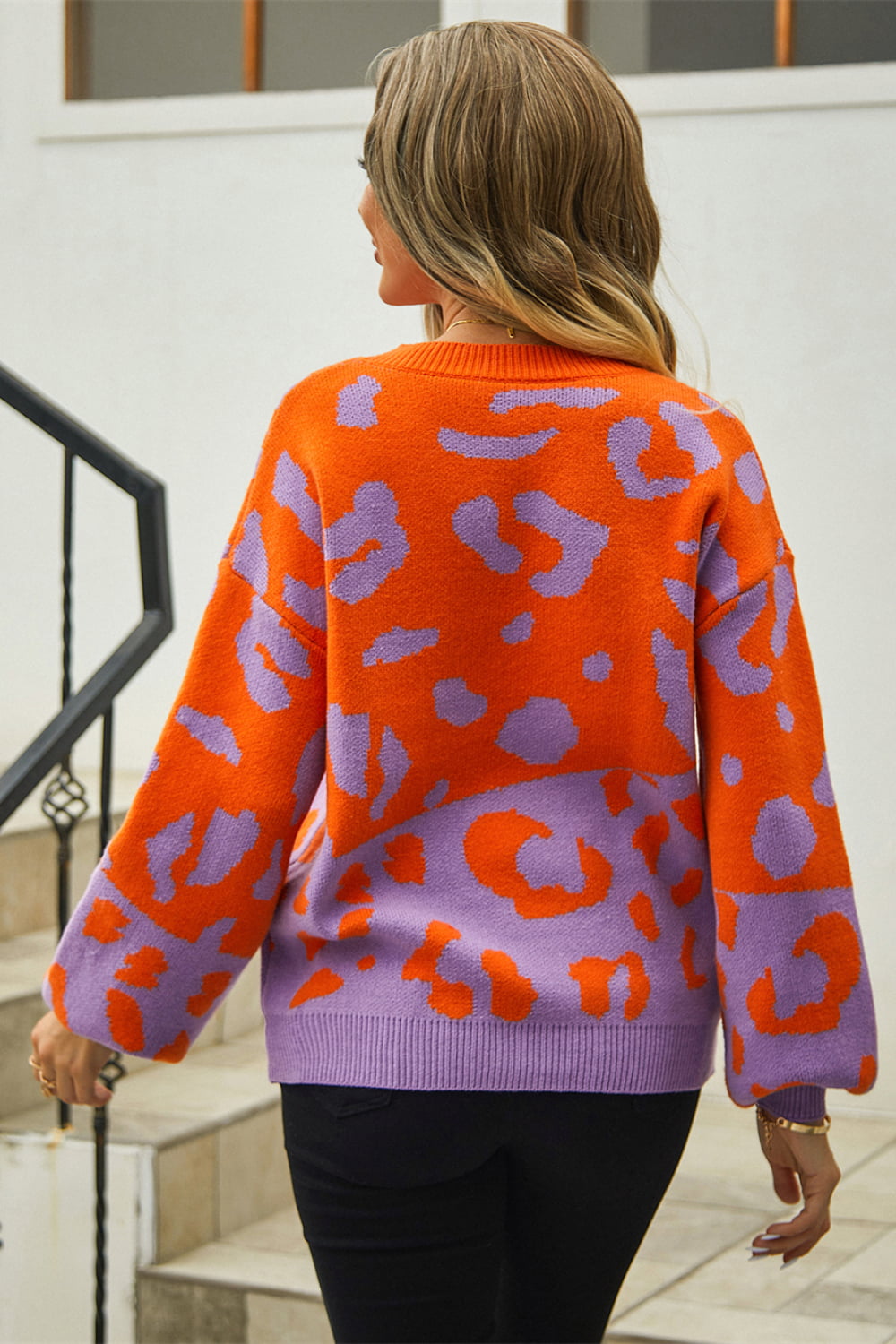 Woven Round Neck Sweater