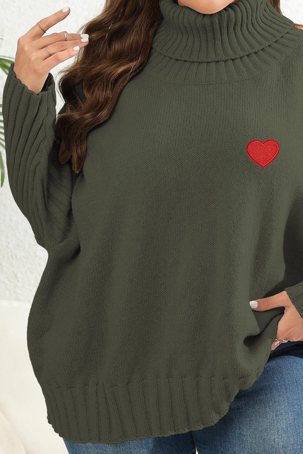 Plus Size Turtle Neck Sweater