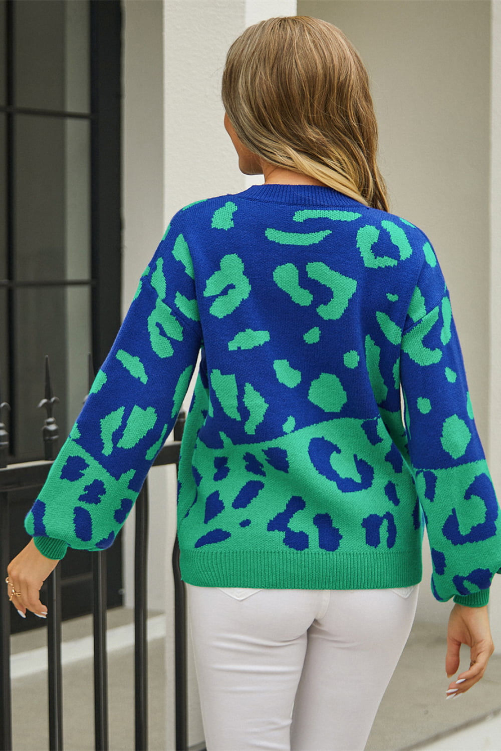 Woven Round Neck Sweater