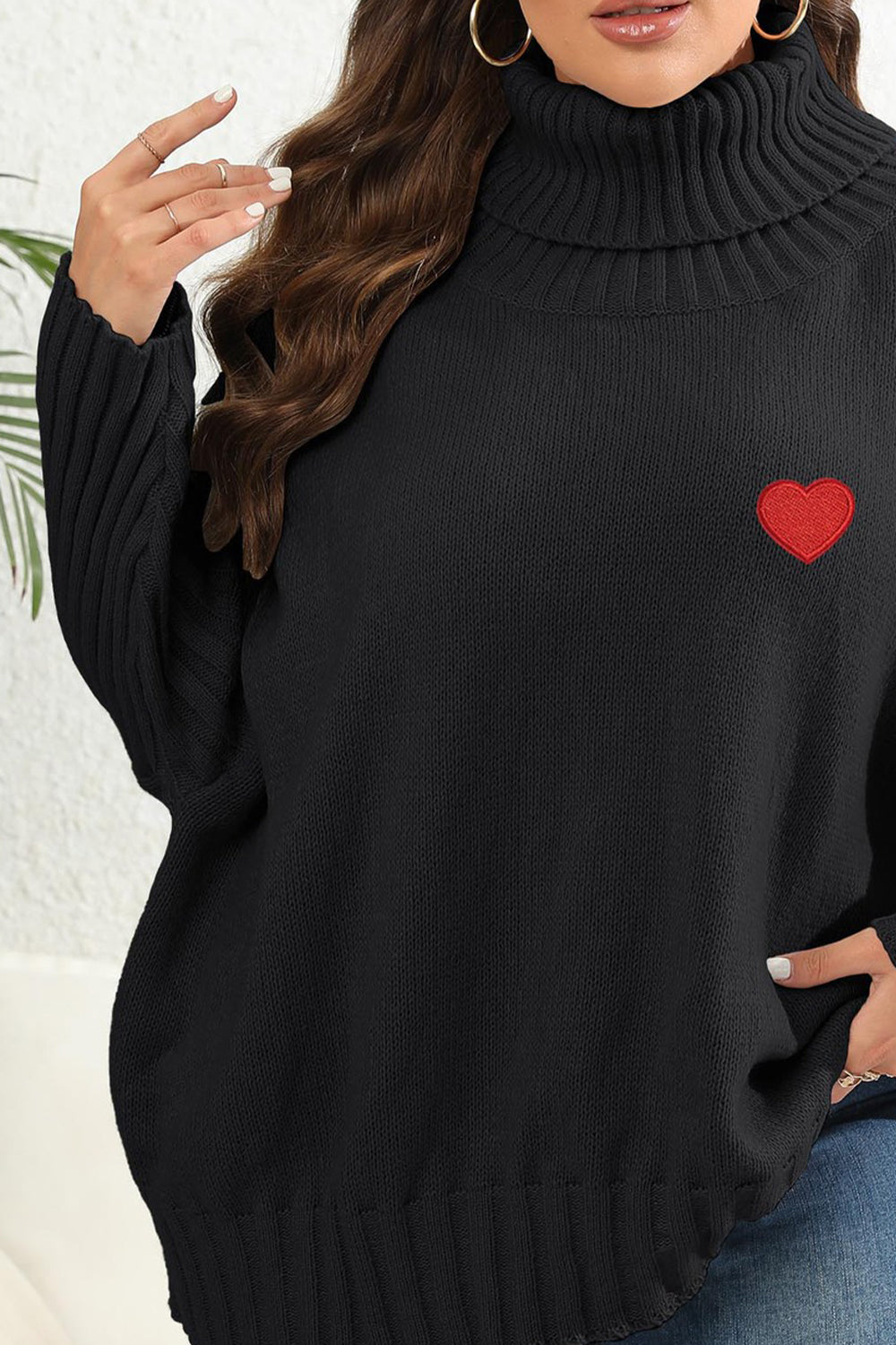 Plus Size Turtle Neck Sweater