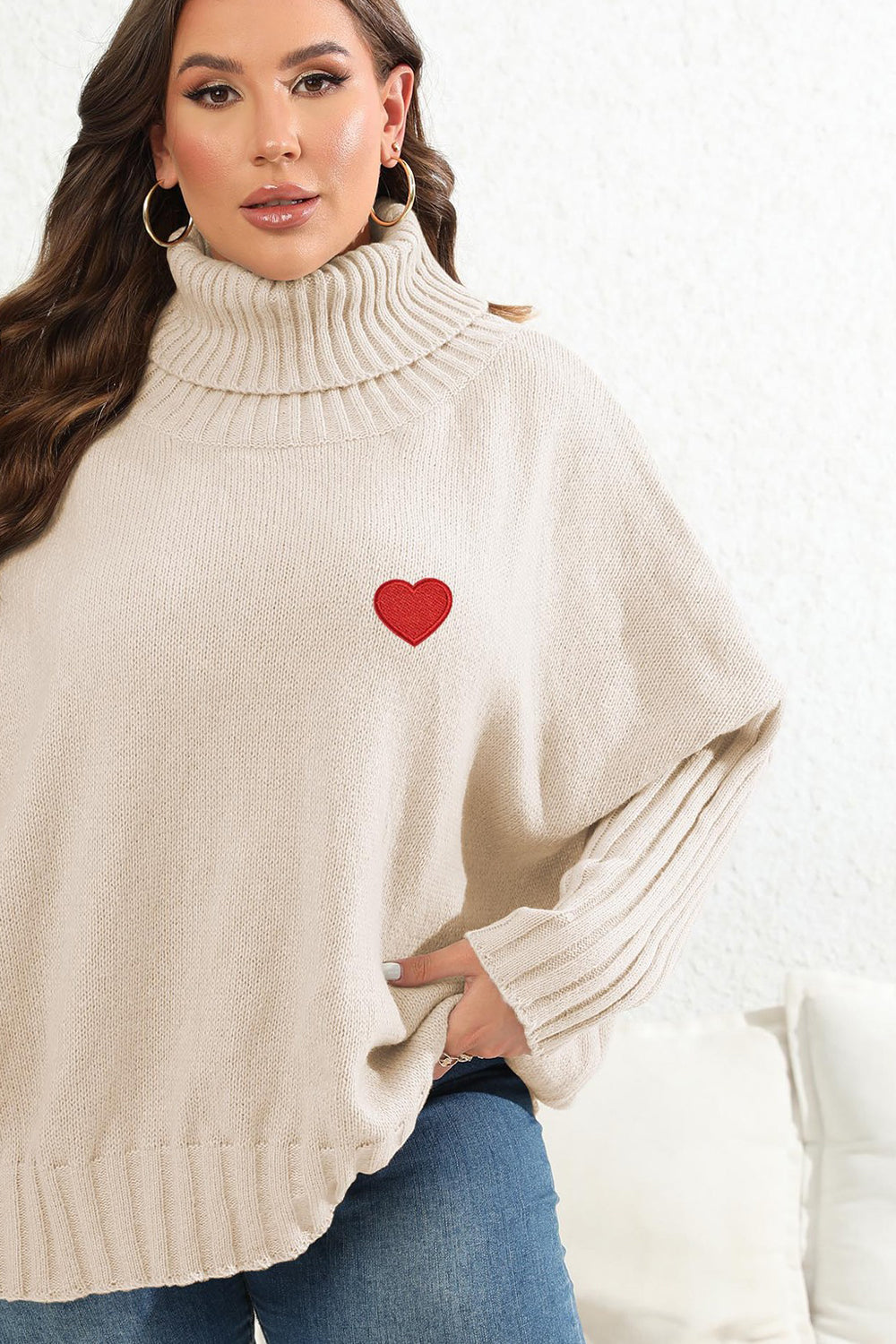 Plus Size Turtle Neck Sweater