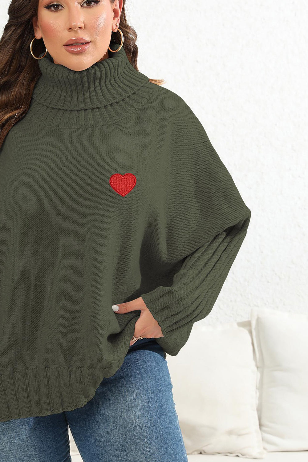 Plus Size Turtle Neck Sweater