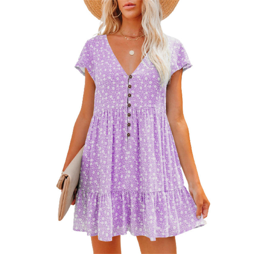 V-Neck Mini Dress