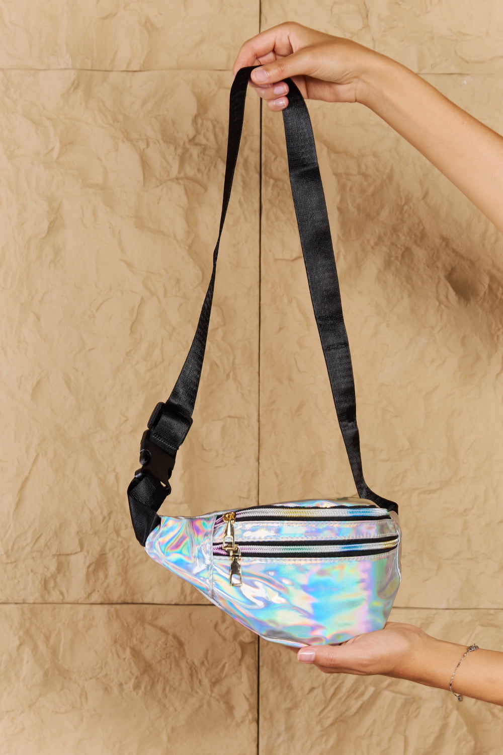 Holographic Fanny Pack Silver