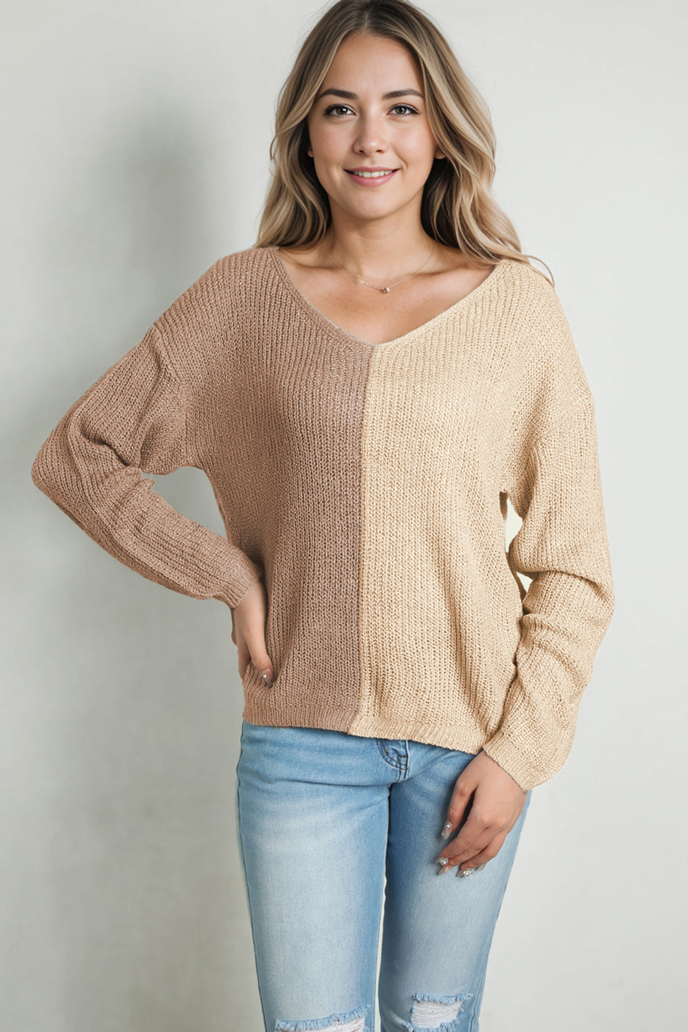 V-Neck Pullover Sweater