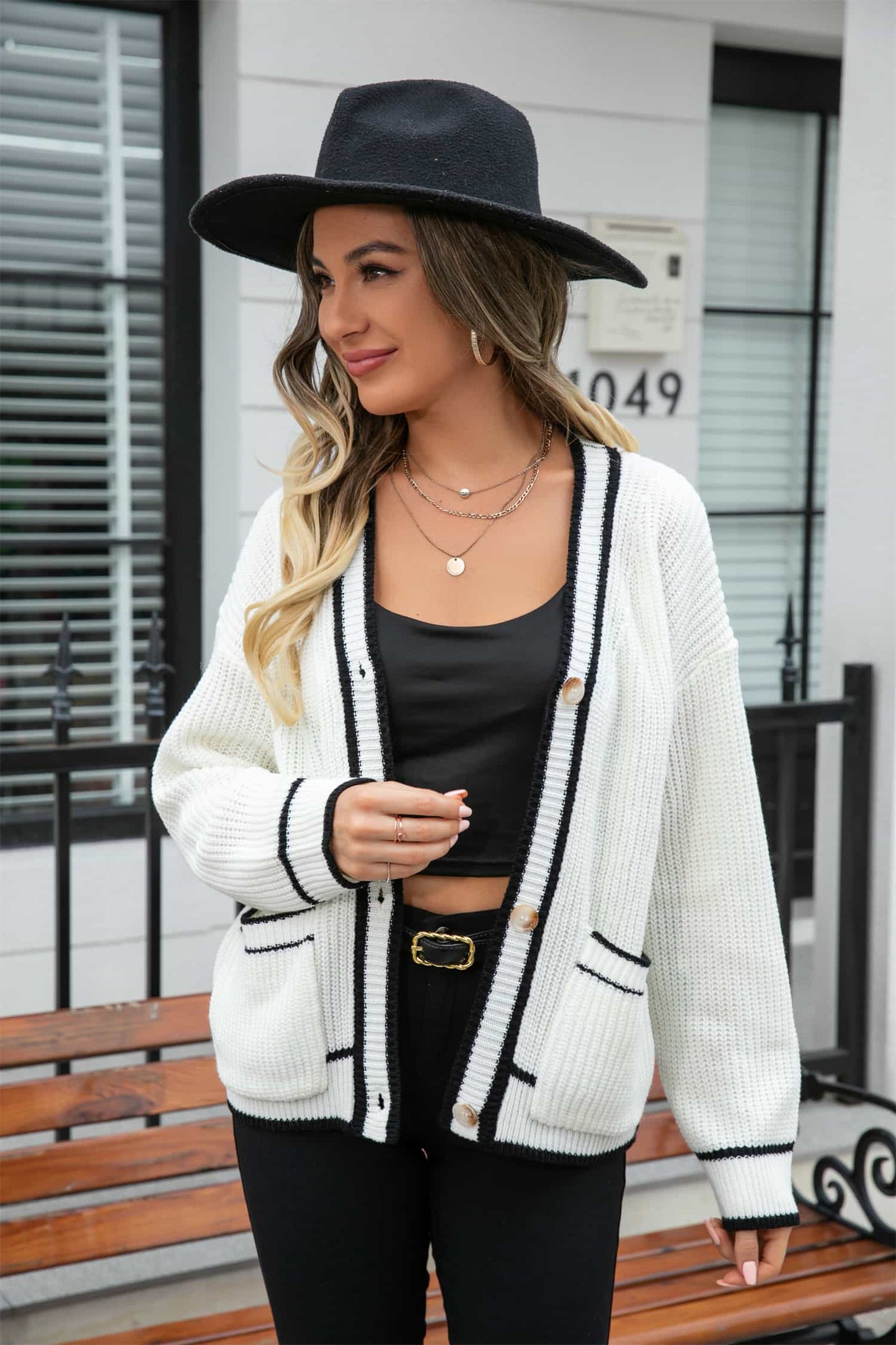 Waffle Knit Cardigan