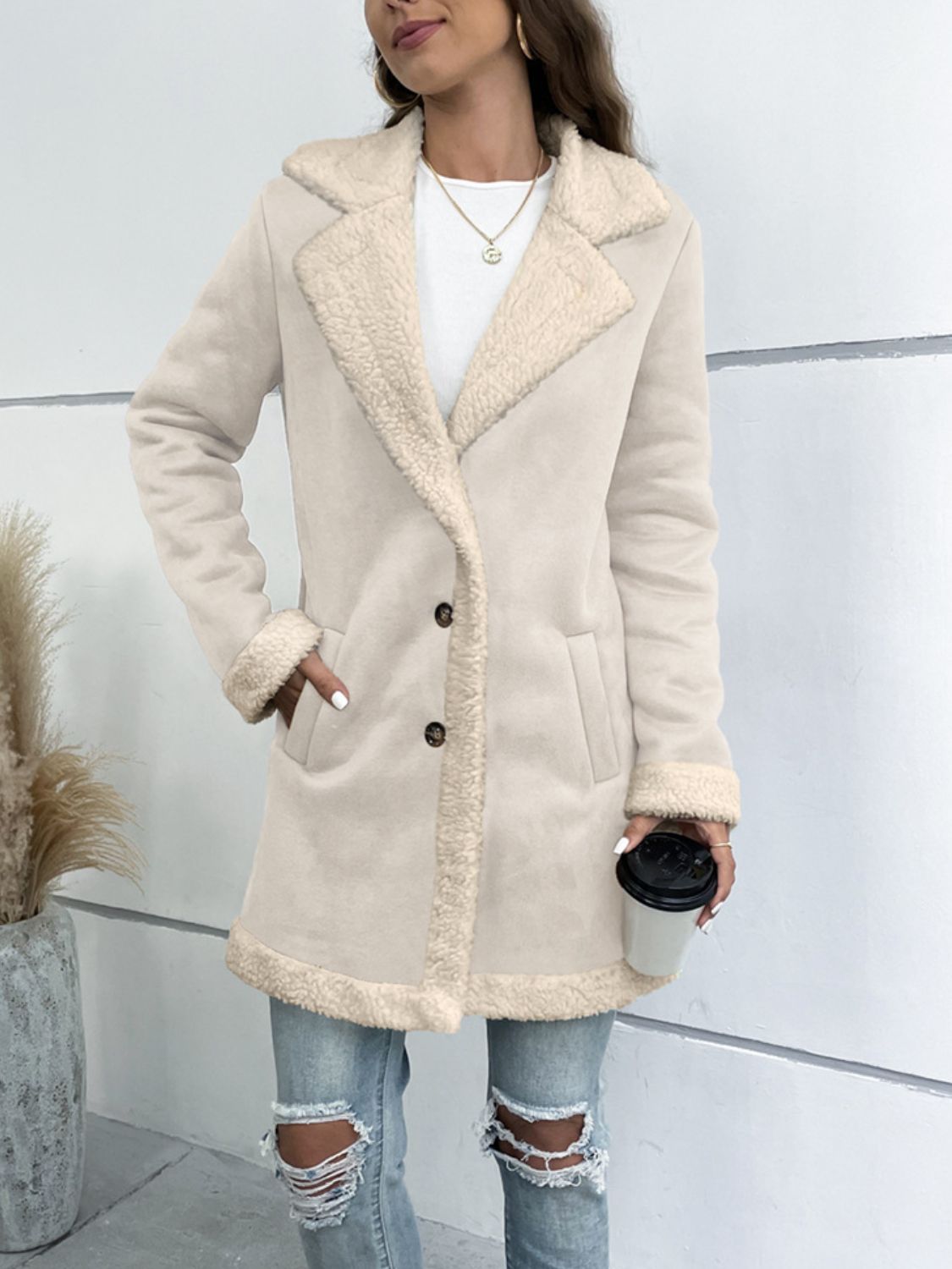 Teddy Lining Longline Coat