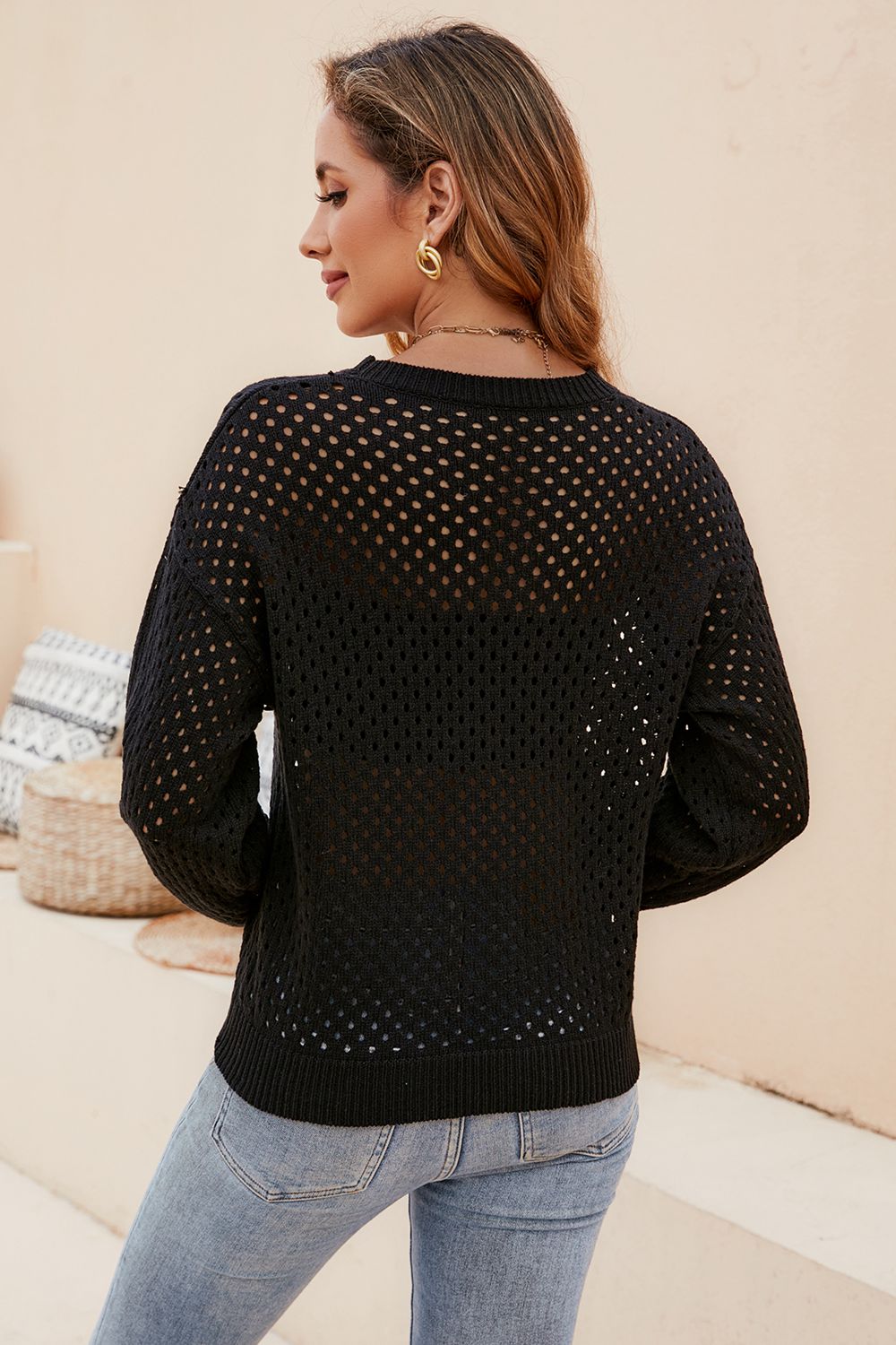 Openwork Knit Top