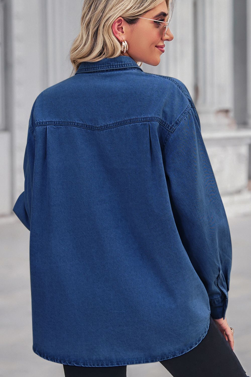 Long Sleeve Denim Top