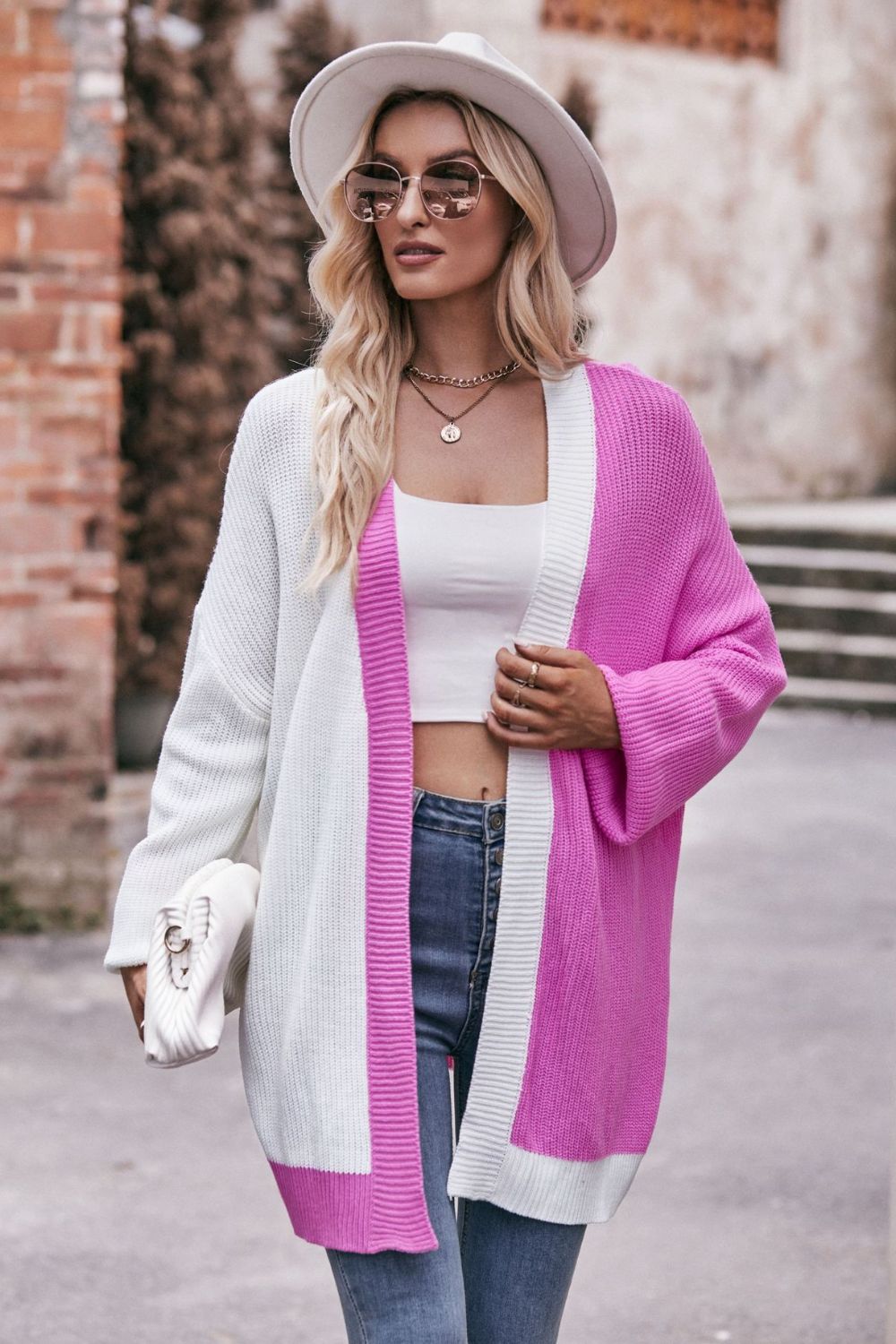 Woven Longline Cardigan