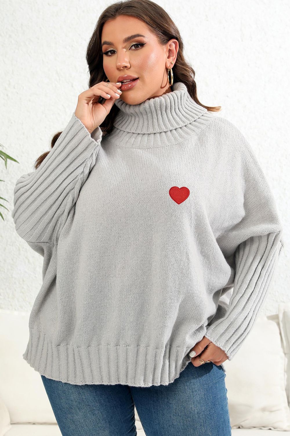 Plus Size Turtle Neck Sweater