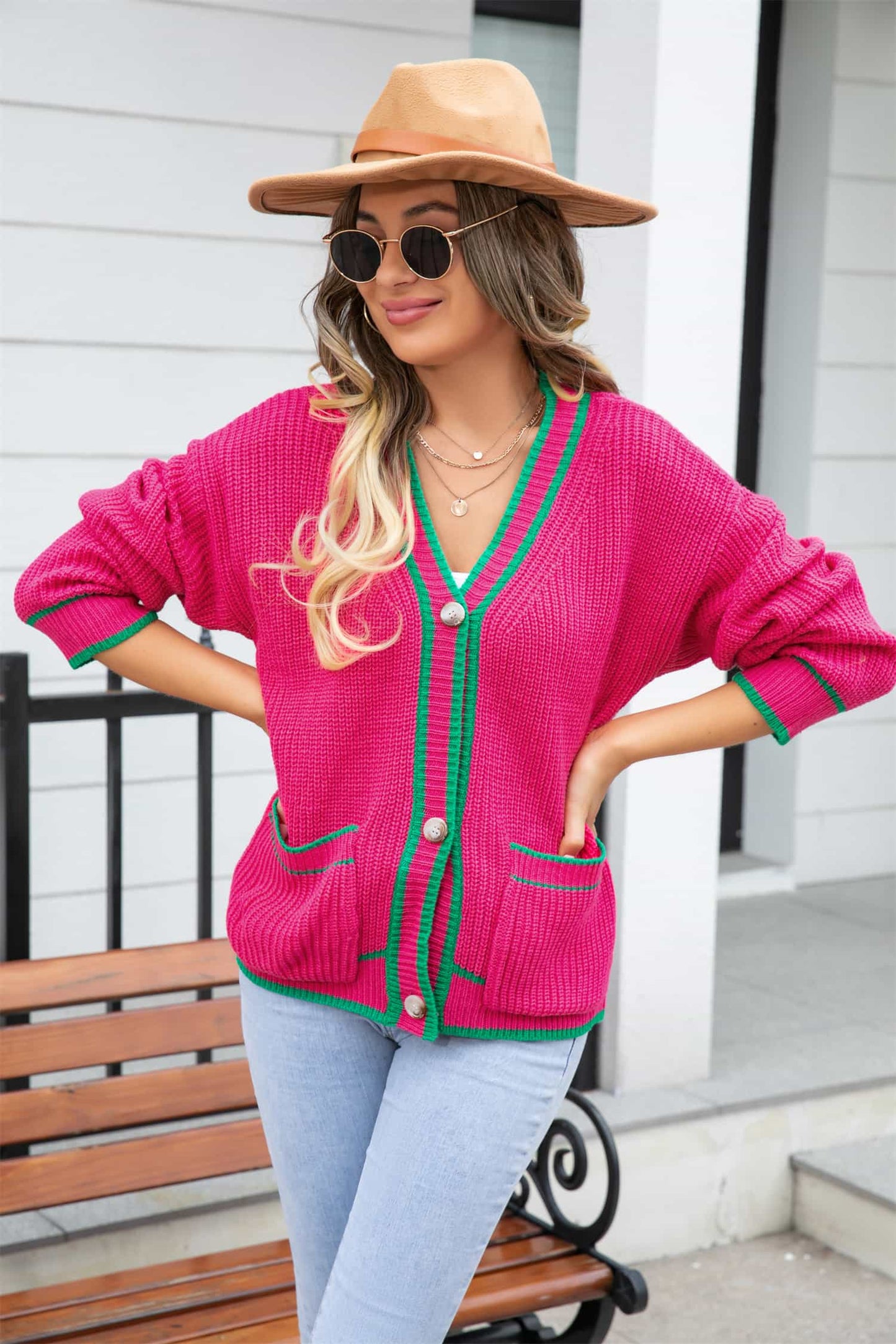 Waffle Knit Cardigan