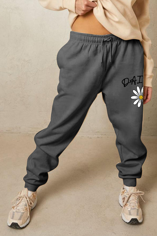 Daisy Graphic Long Sweatpants