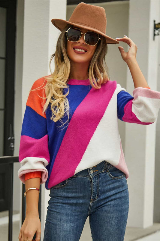 Colorful Long Sleeve Sweater