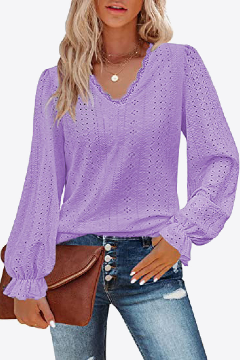 Flounce Sleeve Blouse