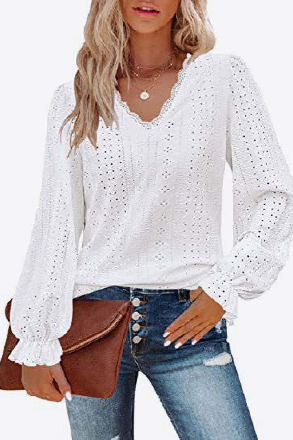 Flounce Sleeve Blouse