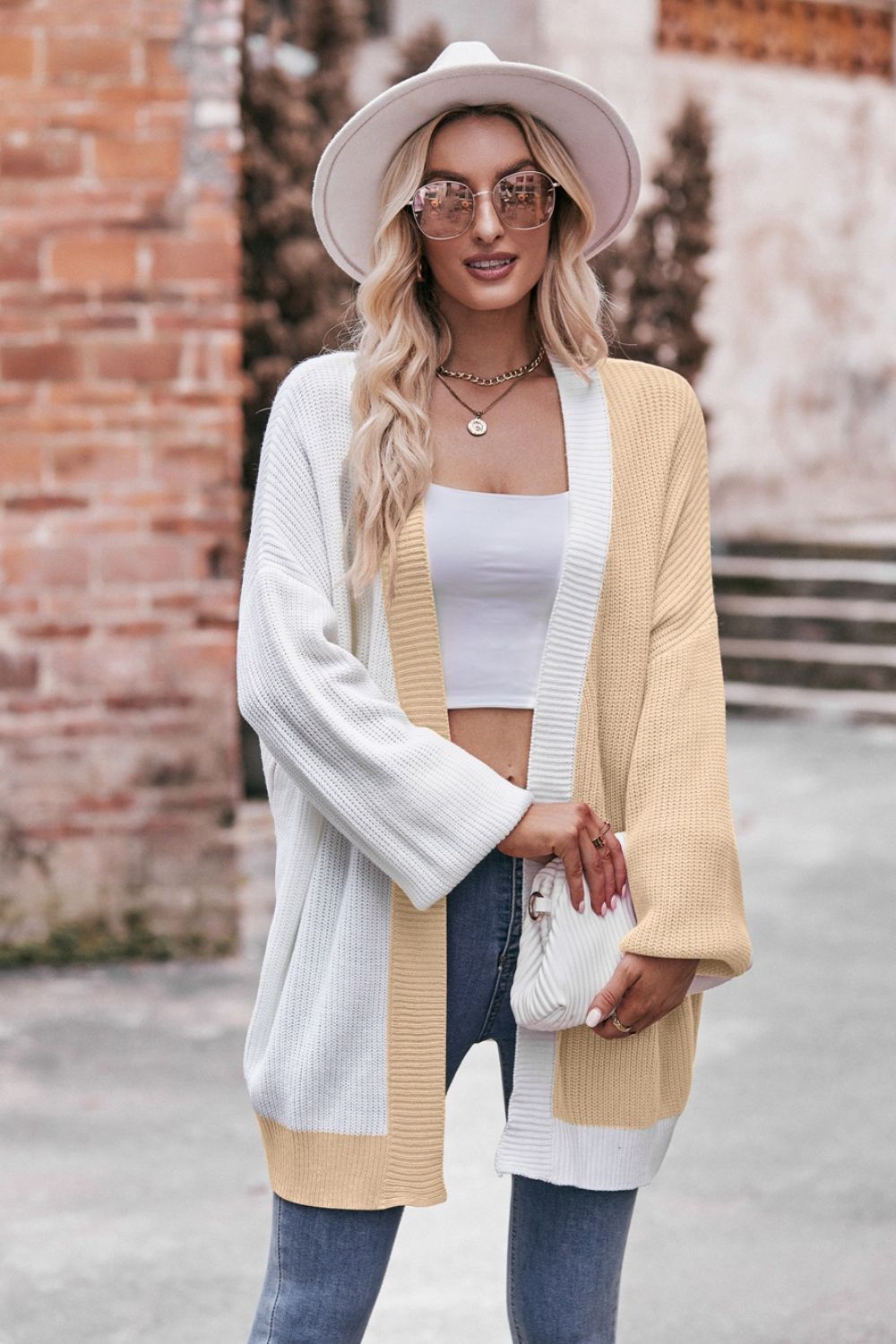 Woven Longline Cardigan