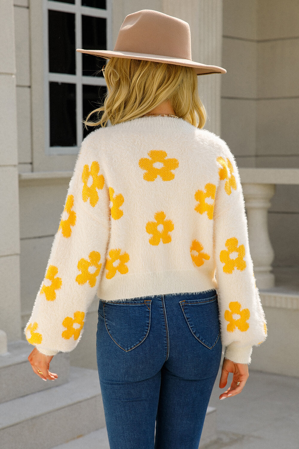 Floral Fuzzy Cardigan