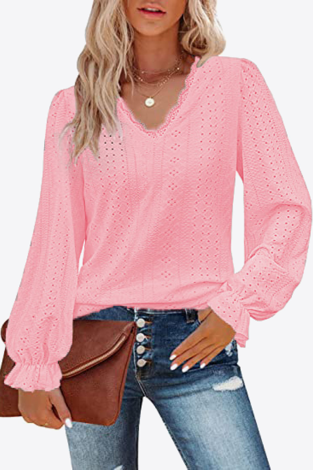 Flounce Sleeve Blouse