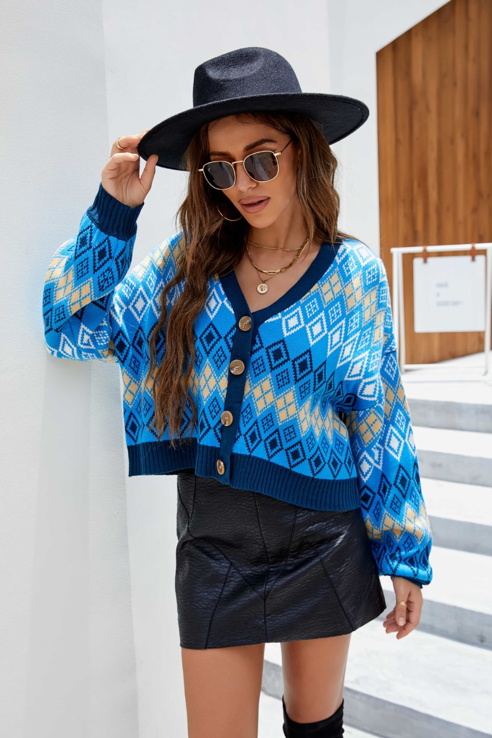 Button-Up Blue Cardigan