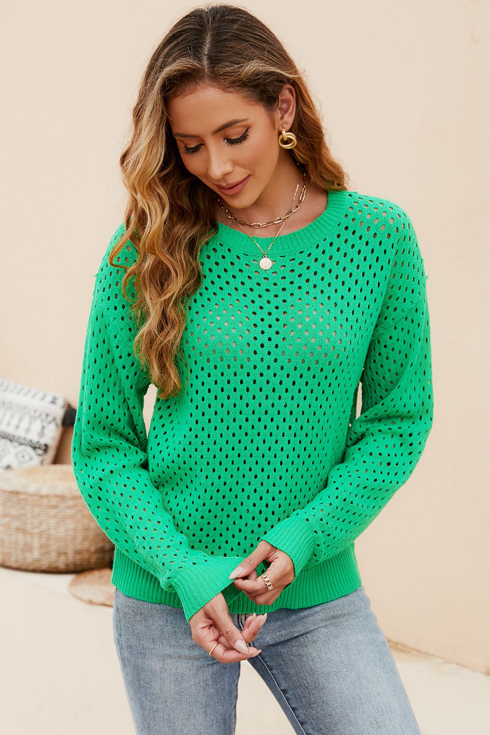 Openwork Knit Top