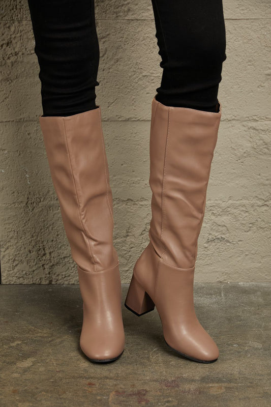 Heel Knee High Boots