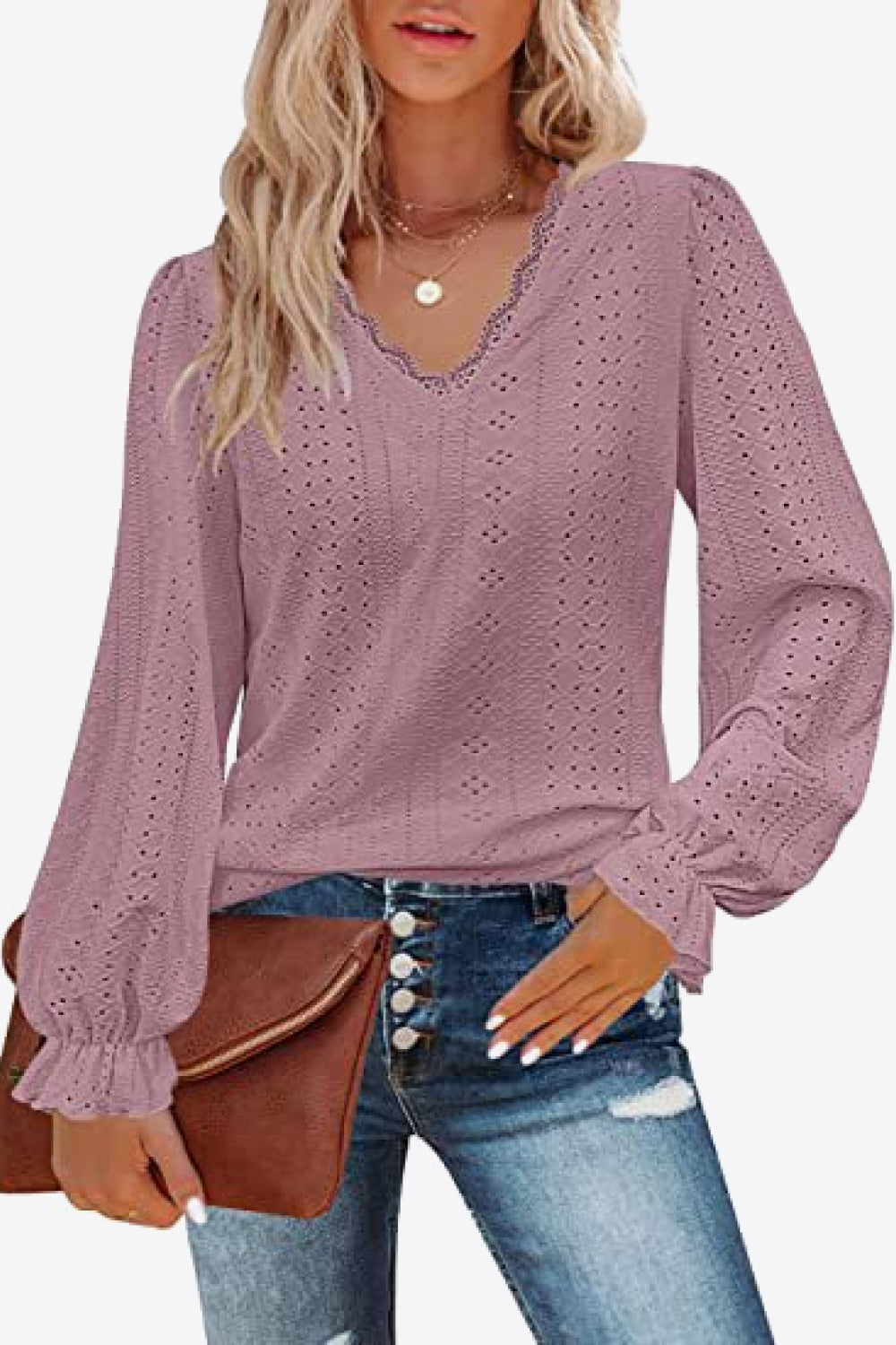 Flounce Sleeve Blouse