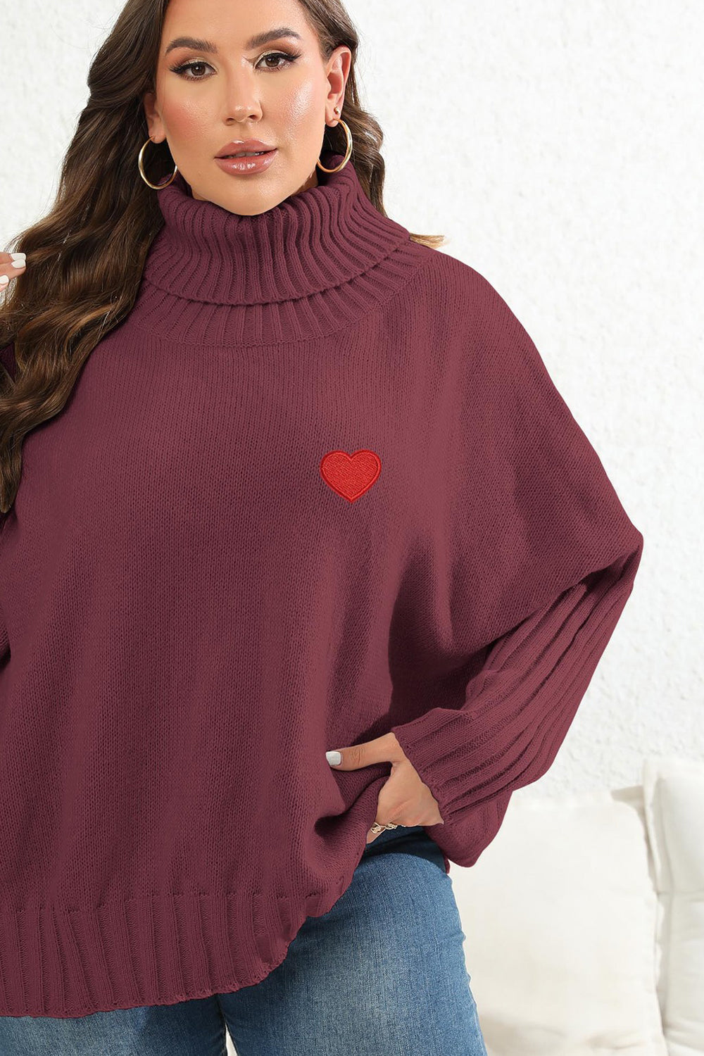 Plus Size Turtle Neck Sweater