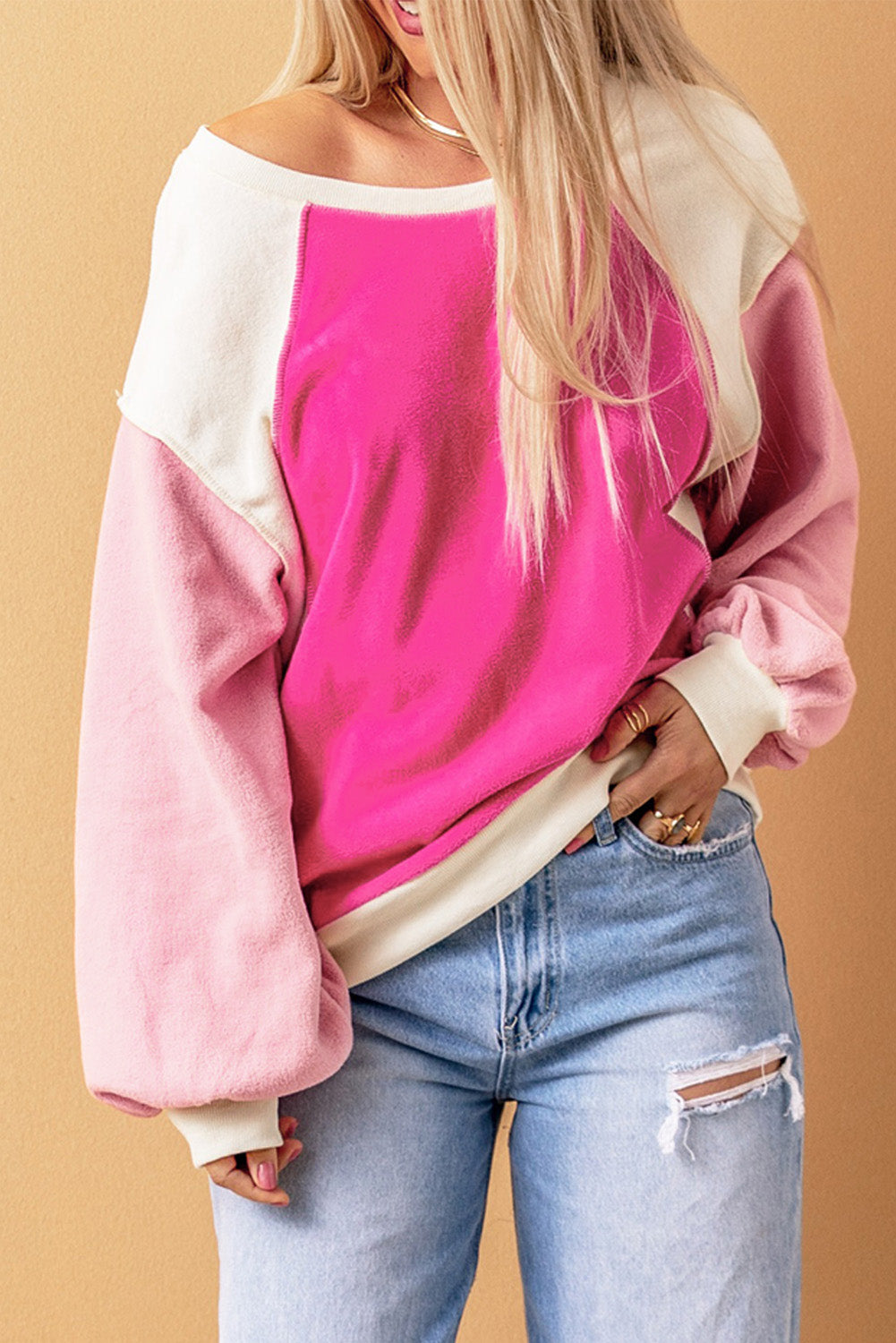 Pink-White Sweatshirt