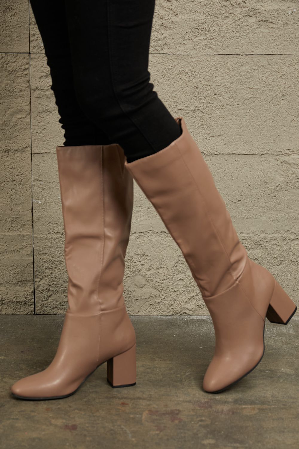 Heel Knee High Boots