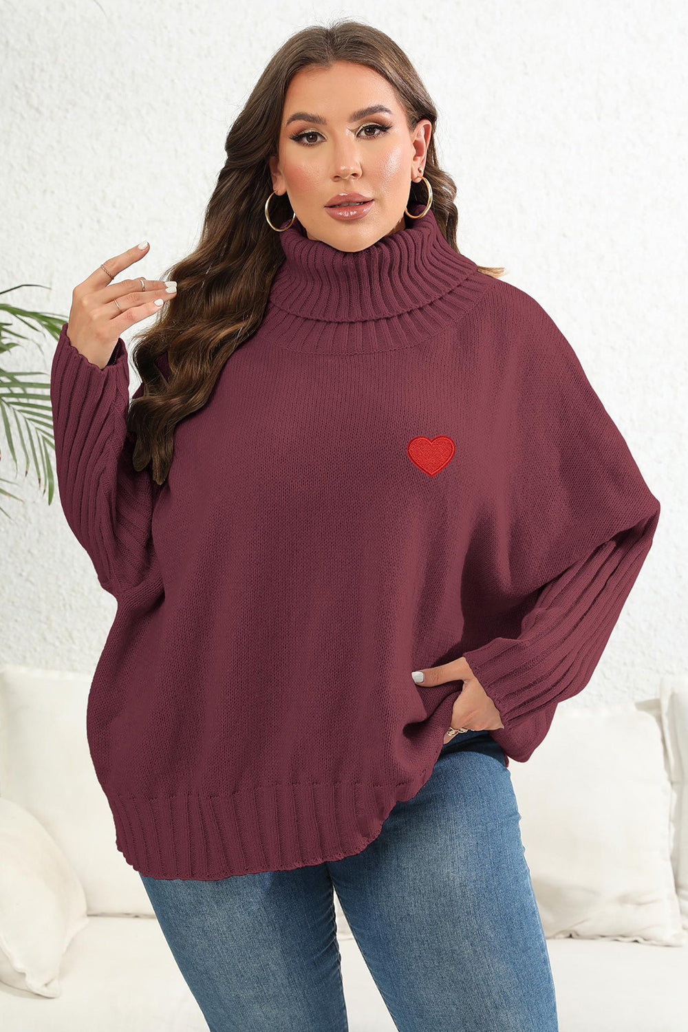 Plus Size Turtle Neck Sweater