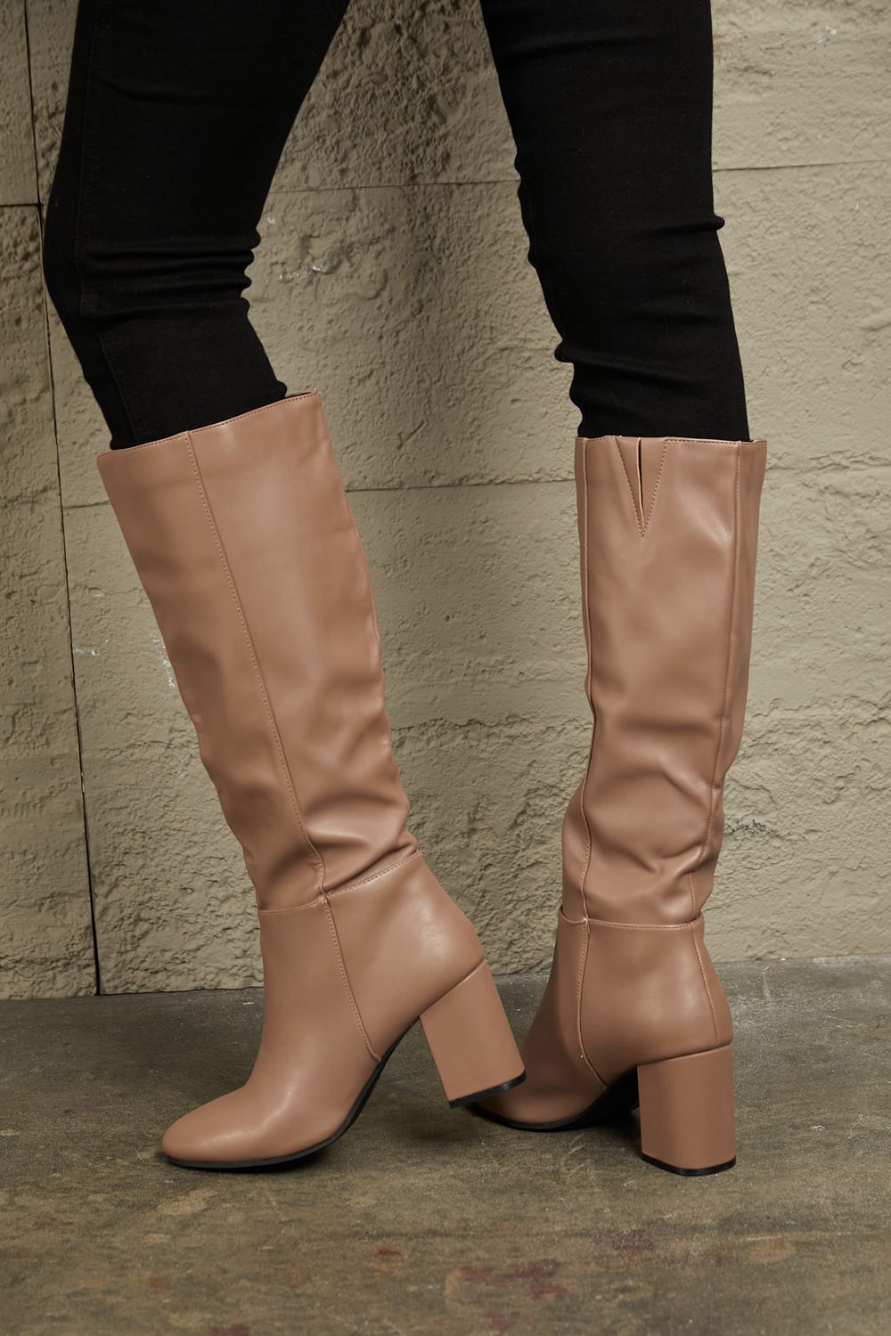 Heel Knee High Boots