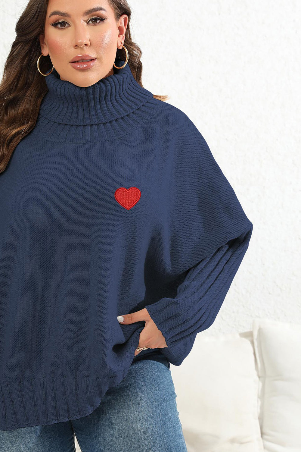 Plus Size Turtle Neck Sweater