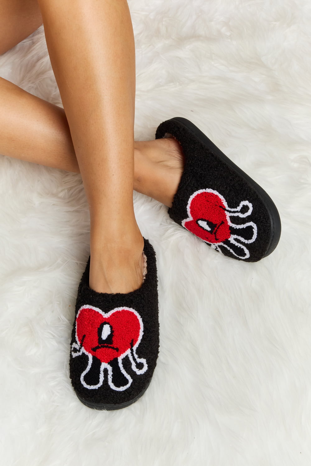 Heart Plush Slippers