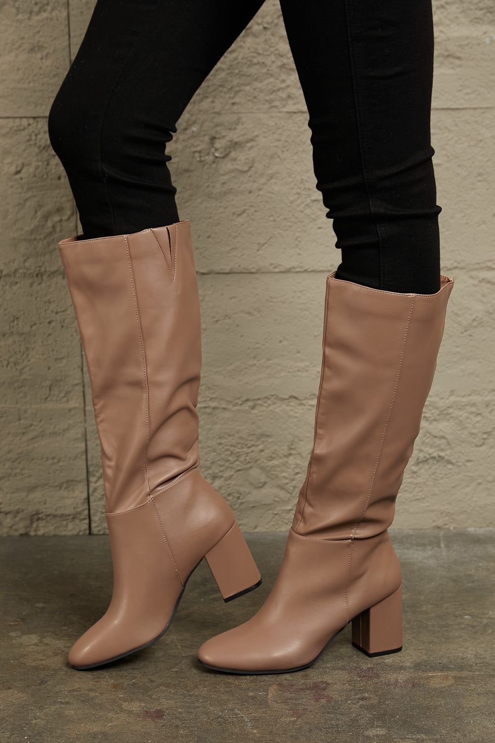 Heel Knee High Boots