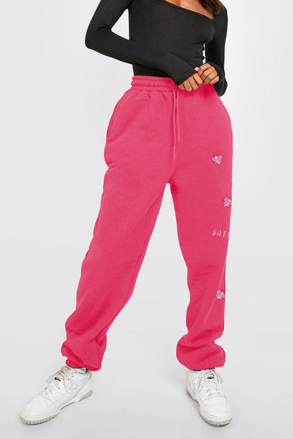 Butterfly Graphic Long Sweatpants